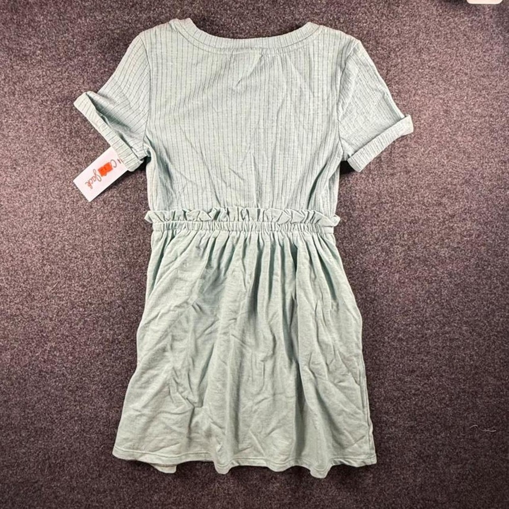 Ocean green dress with pockets size M (8) - Picture 3 of 4